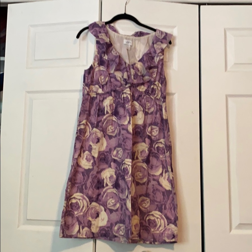 Purple and white Floral Dress